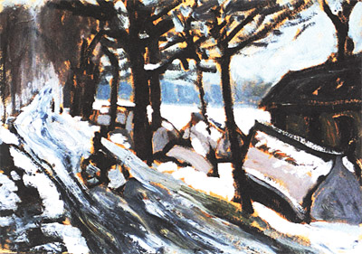 Вэй Хай. Зима в парке Хоухай. 1982